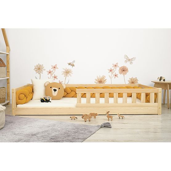Niskie łóżko dziecięce Montessori Meadow - naturalne