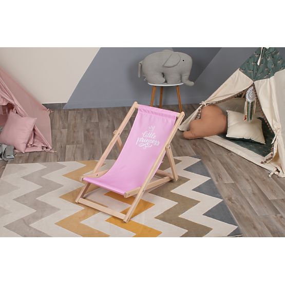 Krzesło plażowe Mała księżniczka - różowe