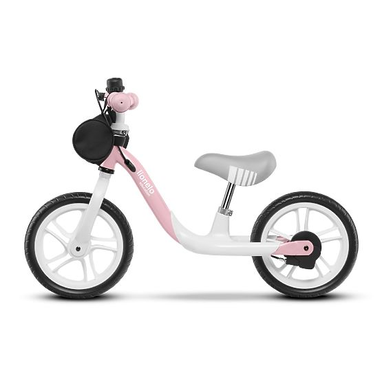 Leżaczek dziecięcy Arie z hamulcem ręcznym - różowo-szary