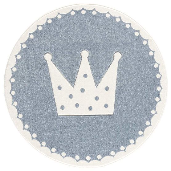 Dziecięcy dywan Crown - niebiesko-biały