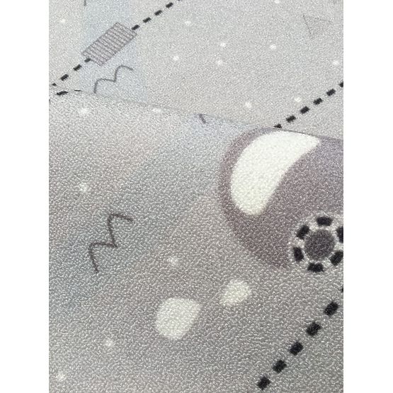 Dziecięcy dywan Mapa skarbów - srebrno-szary