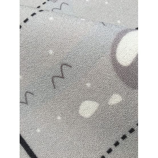 Dziecięcy dywan Mapa skarbów - srebrno-szary