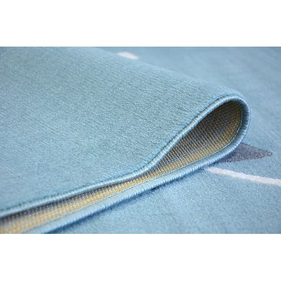 Dziecięcy dywan Mysz - niebieski