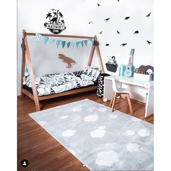 Dziecięcy dywan Sky Cloud - srebrny