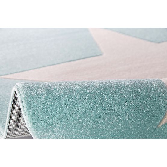 Dziecięcy dywan STAR miętowo-biały