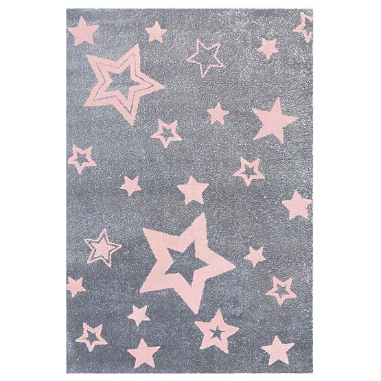Dziecięcy dywan STARLIGHT srebrnoszary/różowy