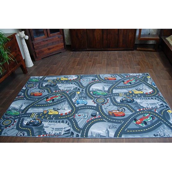 Dywan dziecięcy CARS II - szare ulice