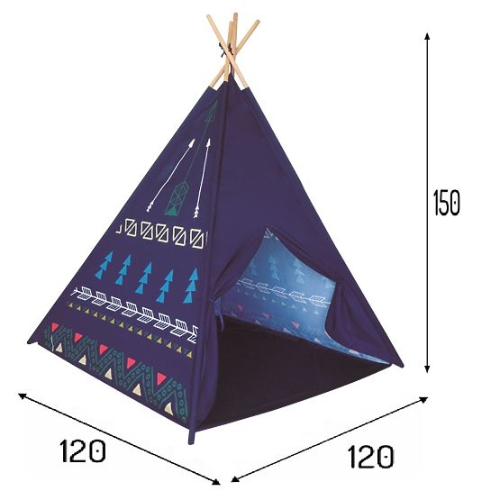 Dziecięcy namiot tipi niebieski
