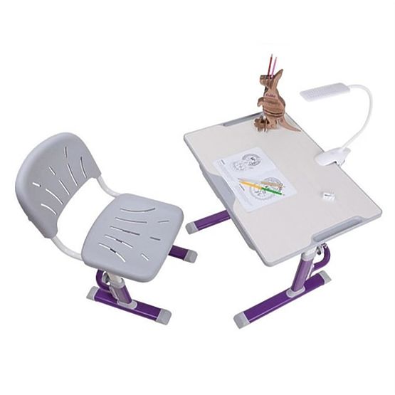 Dziecięcy pisanie stół + krzesło Cubby Lupin - fioletowy