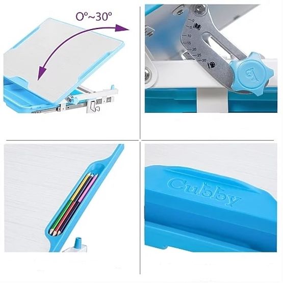 Dziecięcy pisanie stół + krzesło Cubby Lupin - niebieski