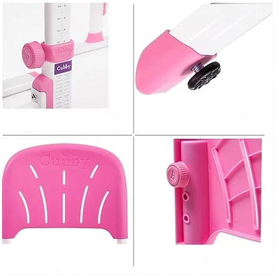 Dziecięcy pisanie stół + krzesło Cubby Lupin - różowy