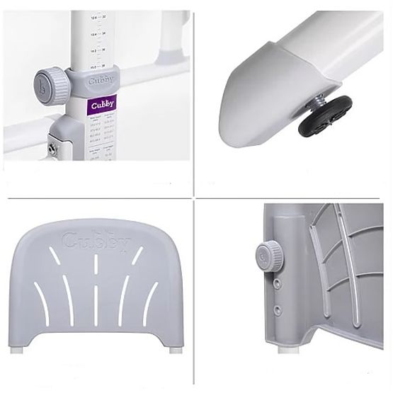 Dziecięcy pisanie stół + krzesło Cubby Lupin - siwy