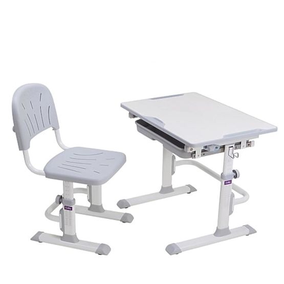 Dziecięcy pisanie stół + krzesło Cubby Lupin - siwy