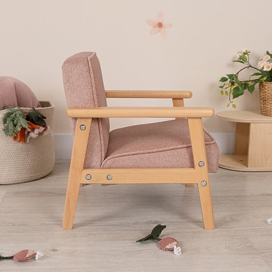 Dziecięcy retro różowy fotelik Sakura