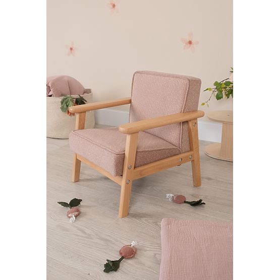 Dziecięcy retro różowy fotelik Sakura
