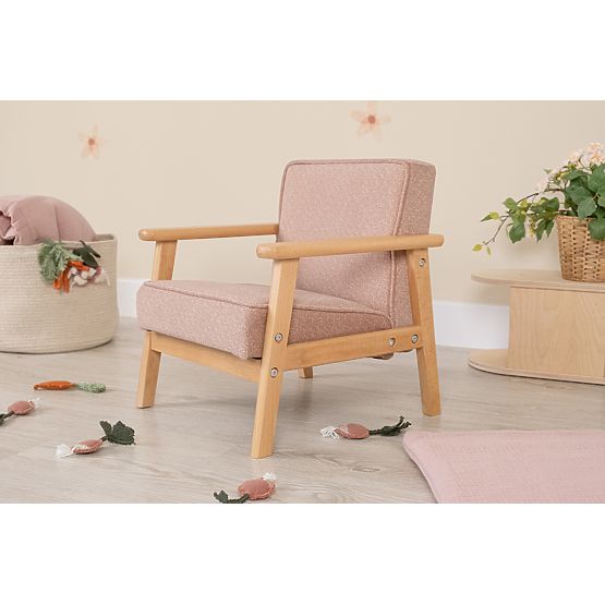 Dziecięcy retro różowy fotelik Sakura