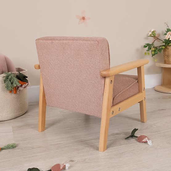 Dziecięcy retro różowy fotelik Sakura