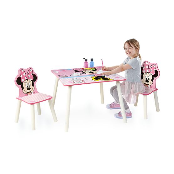 Dziecięcy stół z krzesłami Minnie Mouse