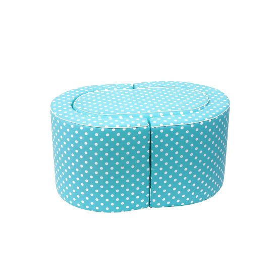 Dziecięcy zestaw meble niebieski z groszki