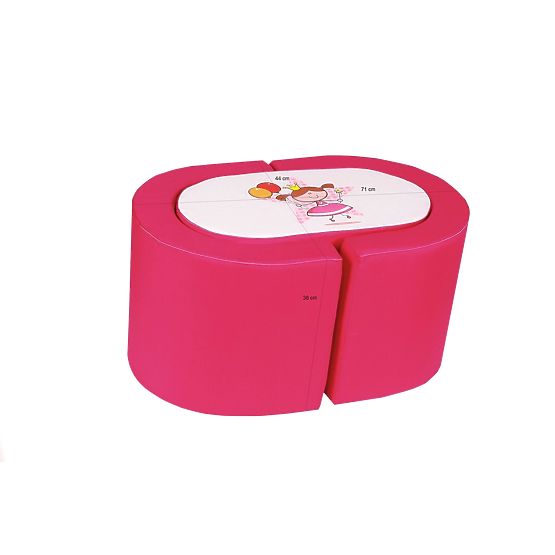 Dziecięcy zestaw meble niebieski z groszki