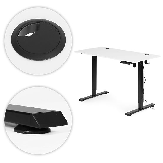 Elektryczne biurko regulowane 120x60 cm, regulowana wysokość 72-117 cm ModernHome