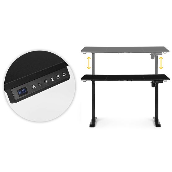 Elektryczne biurko regulowane 140x70 cm, regulacja wysokości 76-121 cm ModernHome
