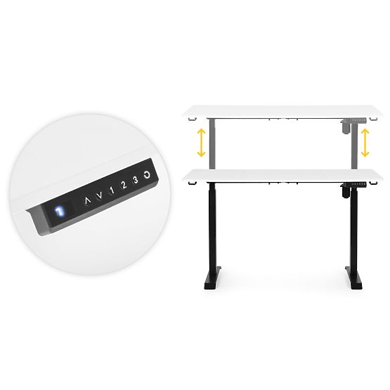 Elektryczne biurko regulowane 140x70 cm, regulowana wysokość 76-121 cm ModernHome