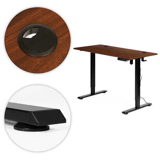 Elektrycznie regulowane biurko 120x60 cm, wysokość regulowana 72-117 cm ModernHome