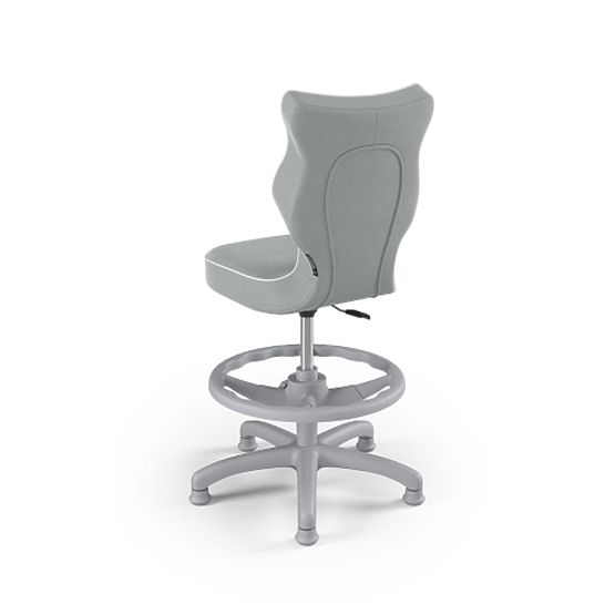 Dziecięce ergonomiczne krzesło do biurka dostosowane do wzrostu 119-142 cm - szare