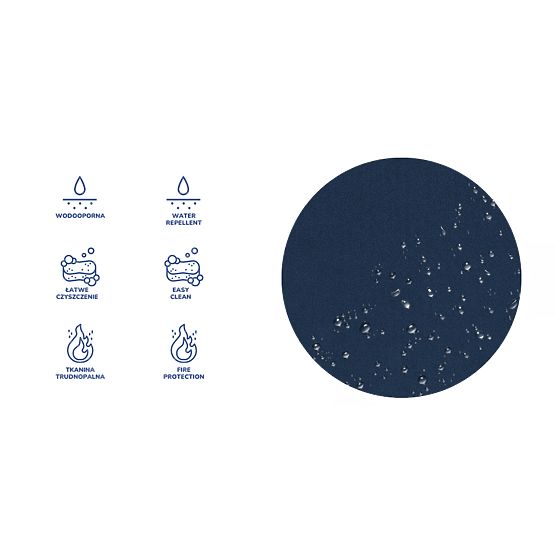 Ergonomiczne krzesło do biurka dostosowane do wzrostu 146-176,5 cm - granatowy