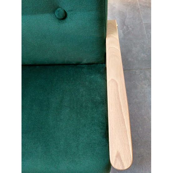 Fotel dziecięcy retro Velvet - ciemna zieleń