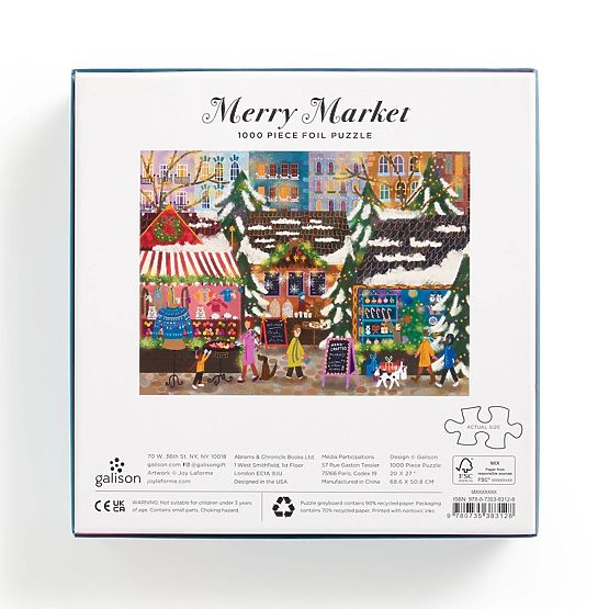 Galison Puzzle Foliowe Joy Laforme Jarmark Bożonarodzeniowy 1000 elementów