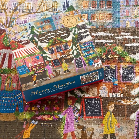 Galison Puzzle Foliowe Joy Laforme Jarmark Bożonarodzeniowy 1000 elementów