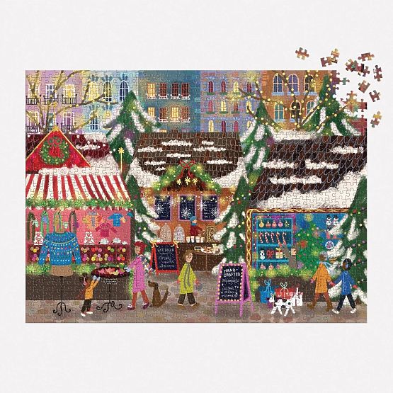 Galison Puzzle Foliowe Joy Laforme Jarmark Bożonarodzeniowy 1000 elementów