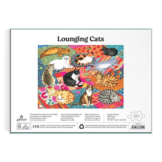 Galison Puzzle Lenistwo kotów 1000 elementów