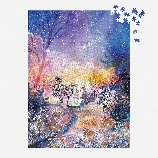 Galison Puzzle Magiczna zaśnieżona kraina 1000 elementów