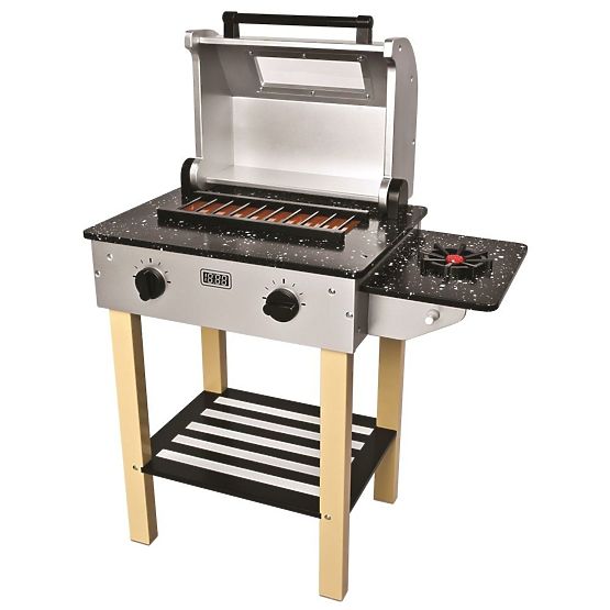Grill drewniany dla dzieci z akcesoriami