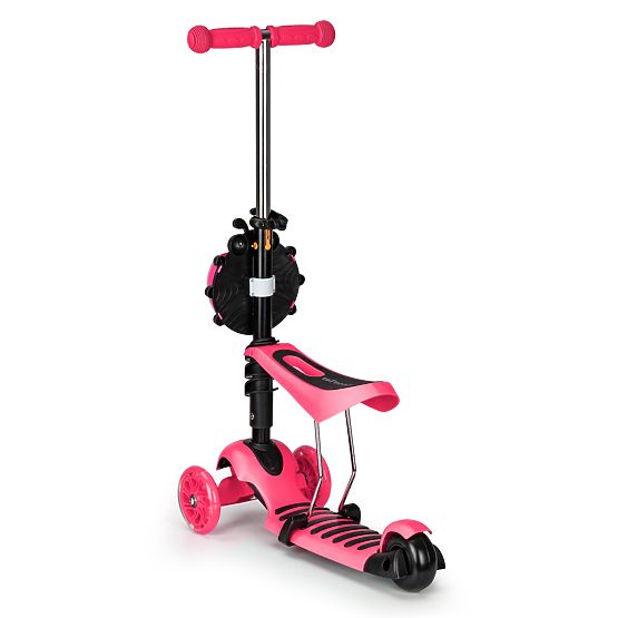 Hulajnoga i leżaczek Biedronka - różowy