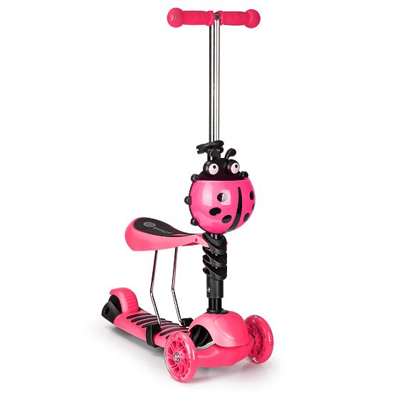 Hulajnoga i leżaczek Biedronka - różowy