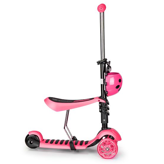 Hulajnoga i leżaczek Biedronka - różowy