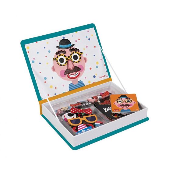 Janod Magnetibook Śmieszne twarze chłopców