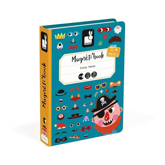 Janod Magnetibook Śmieszne twarze chłopców