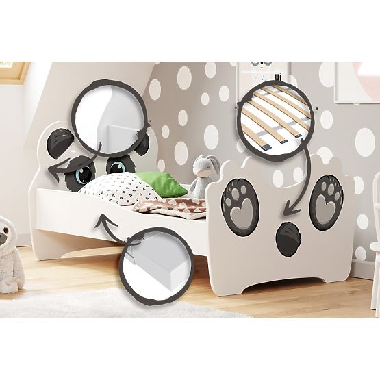 Jednoosobowe łóżko Panda 160x80 z materacem