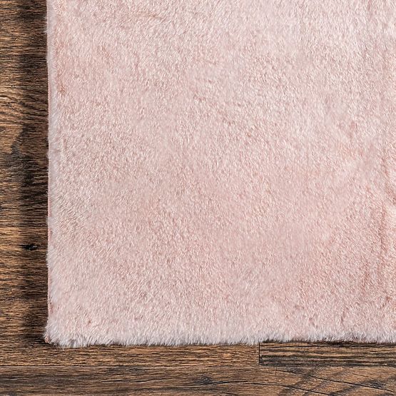 Jedwabny dywan Rabbit - Różowy