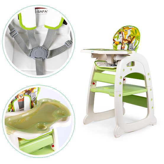 Jedzenie krzesło 2v1 - zielony