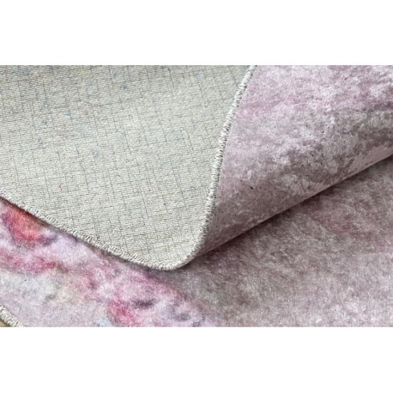 JUNIOR 51549.802 okrągły dywanik myjący korona dla dzieci antypoślizgowy - różowy