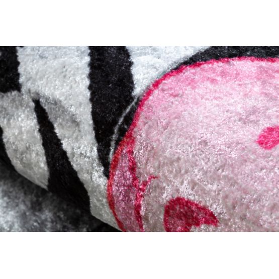 JUNIOR 51595.801 dywan myjący okrągły Zwierzęta, Afryka dla dzieci antypoślizgowy - szary