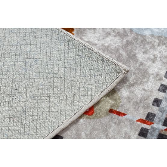 JUNIOR 51986.803 dywanik myjący Koleje, lokomotywa dla dzieci antypoślizgowy - szary