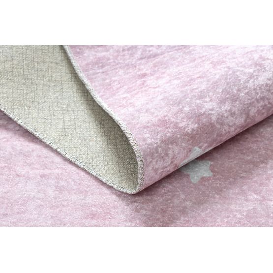 JUNIOR 52063.802 dywanik myjący Tęcza, chmury dla dzieci antypoślizgowy - różowy