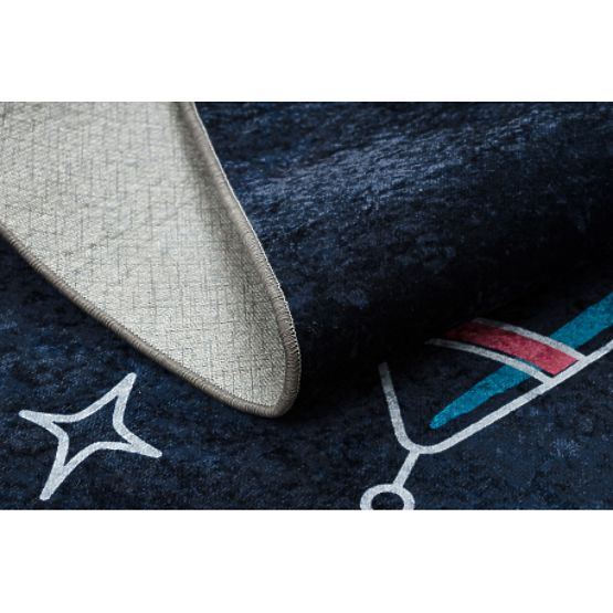 JUNIOR 52069.801 dywanik myjący Kosmiczna rakieta dla dzieci antypoślizgowy - czarny